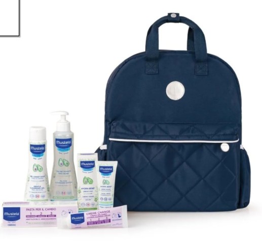 MUSTELA - ZAINO PRIME COCCOLE + SET BAGNO CORPO BAMBINO 0+MESI